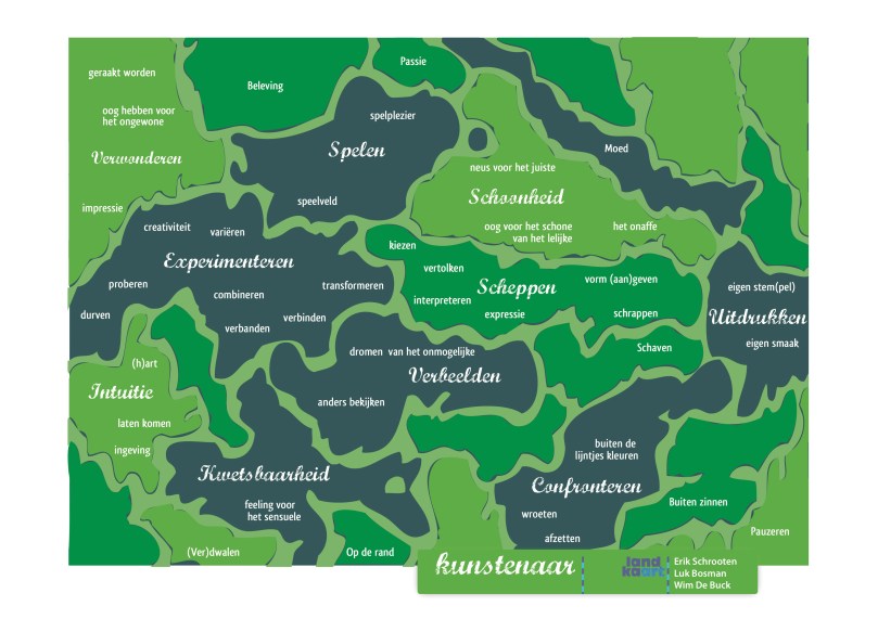 Landkaart kunstenaar