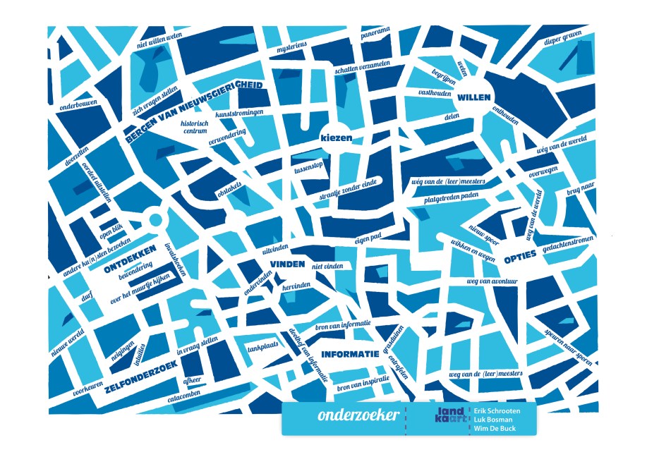 Landkaart onderzoeker